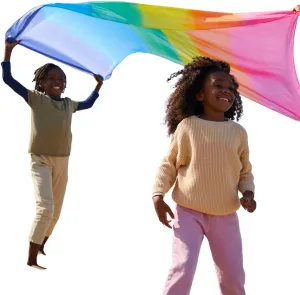 Sarah's Silks Giant Playsilk | 100% Silk Toy for Toddlers | Bright Colored Large Scarves for Fort Building and Pretend Play - Rainbow