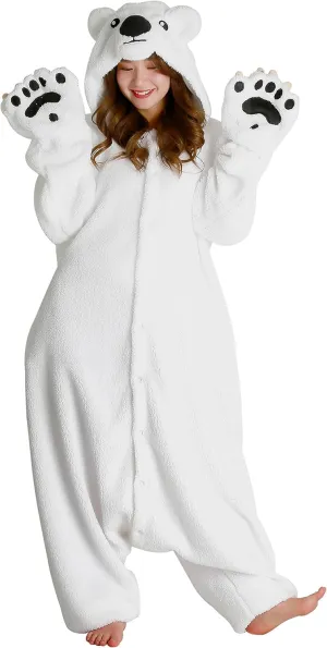 SAZAC Polar Bear Kigurumi - Onesie Jumpsuit Halloween Costume