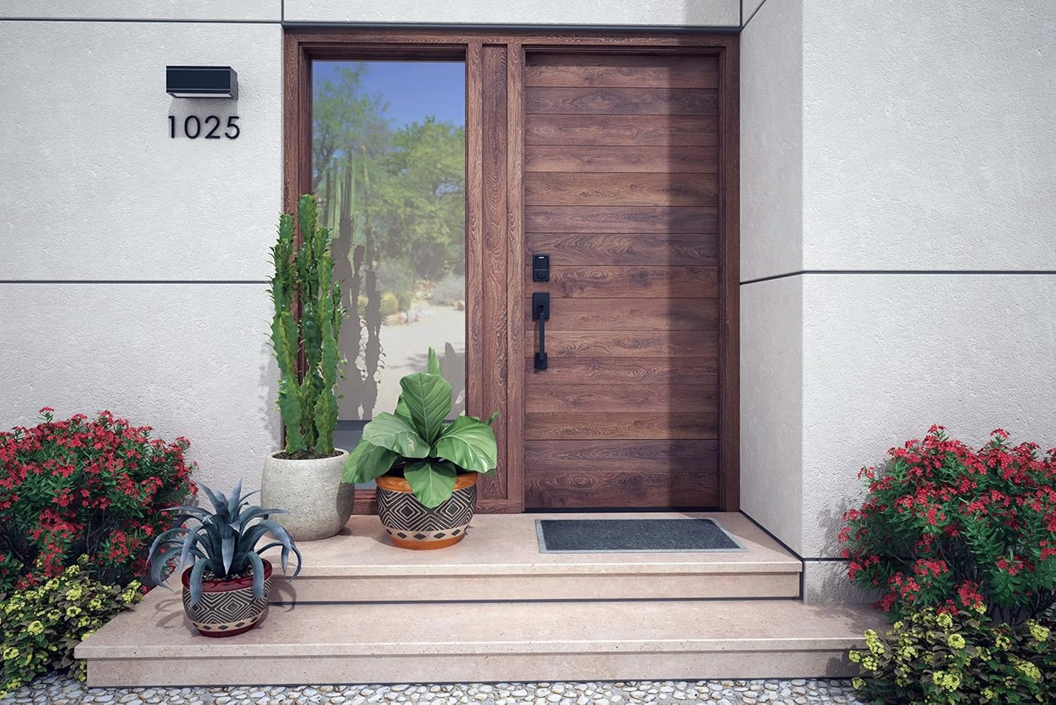 SCHLAGE BE469ZP CEN 626 Connect Smart Deadbolt With Alarm Inbuilt Century Trim In Satin Chrome