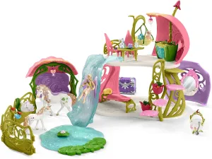 Schleich bayala 54-Piece Fairy Dollhouse & Stable with Unicorns Toy Set for Kids Ages 5-12