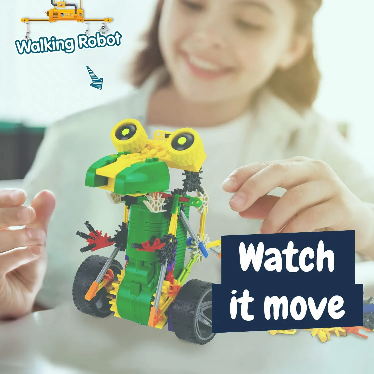 Science4you Robotics Rexbot - Robot Building Toy for Kids Age 8-14, Kit with 106 Pieces to Build Your Own Robot and Make it Move, Science Kit and STEM Toy for Kids 8  Years Old