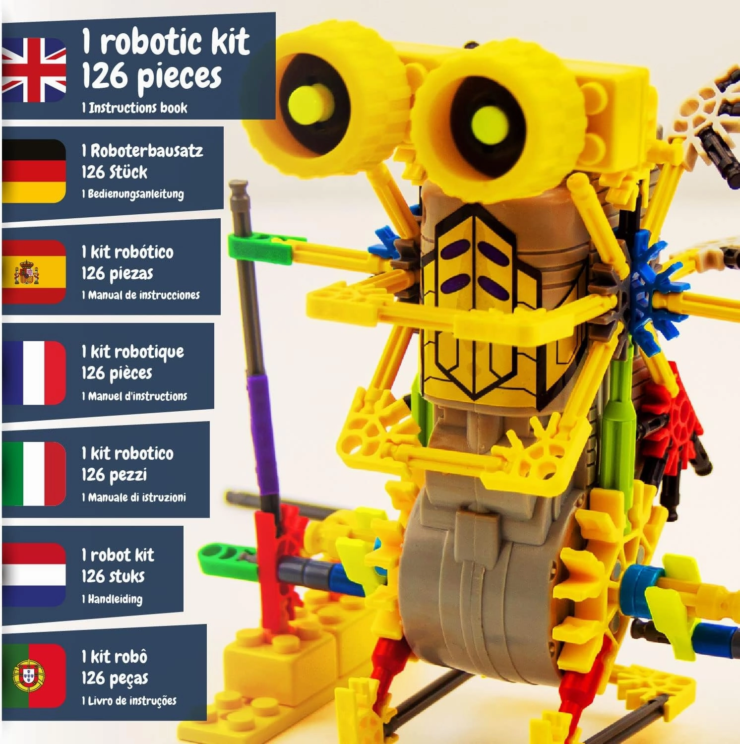 Science4you - Betabot Robot Building Kit for Kids 8-14 Years - Build Your Own Robot with This Construction Kit, Robotics Kit with 126 Pieces, Educational Toys for 8 Year Olds, Stem Toys Age 8 