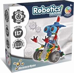 Science4you Deltabot Robot Toy Kit for Kids Age 8-12 - STEM 117 Pieces Robotics Kit, Build Your Own Robot Toy for Kids Age 8 , Educational Science Kits DIY Building Toys, Gift for Boys and Girls