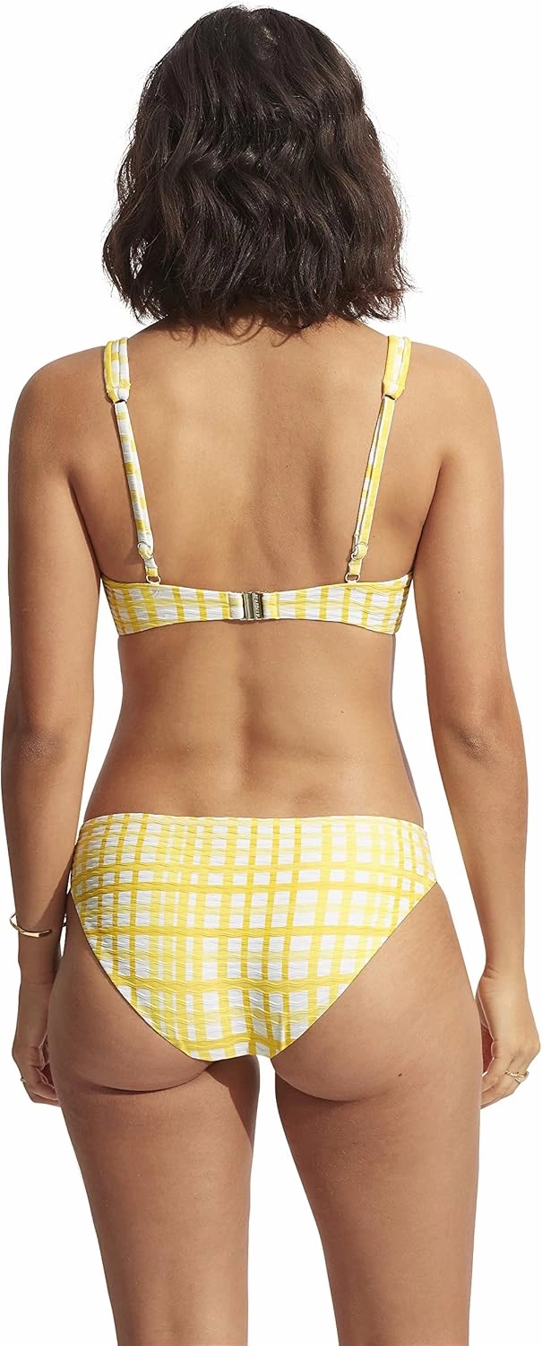 Seafolly Women's Bralette Bikini Top Swimsuit with Clip Back
