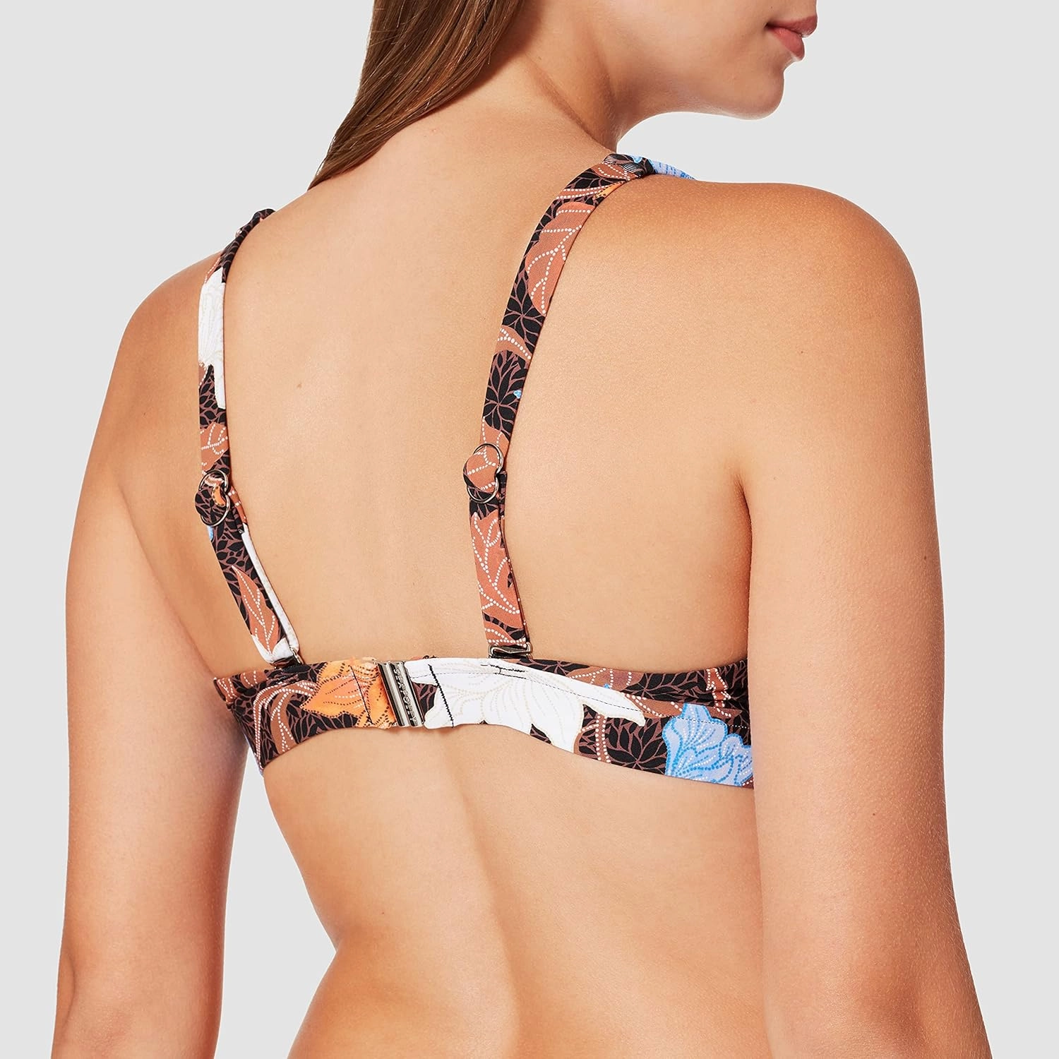 Seafolly Women's Standard Longline Triangle Bikini Top Swimsuit with Ring Front Detail