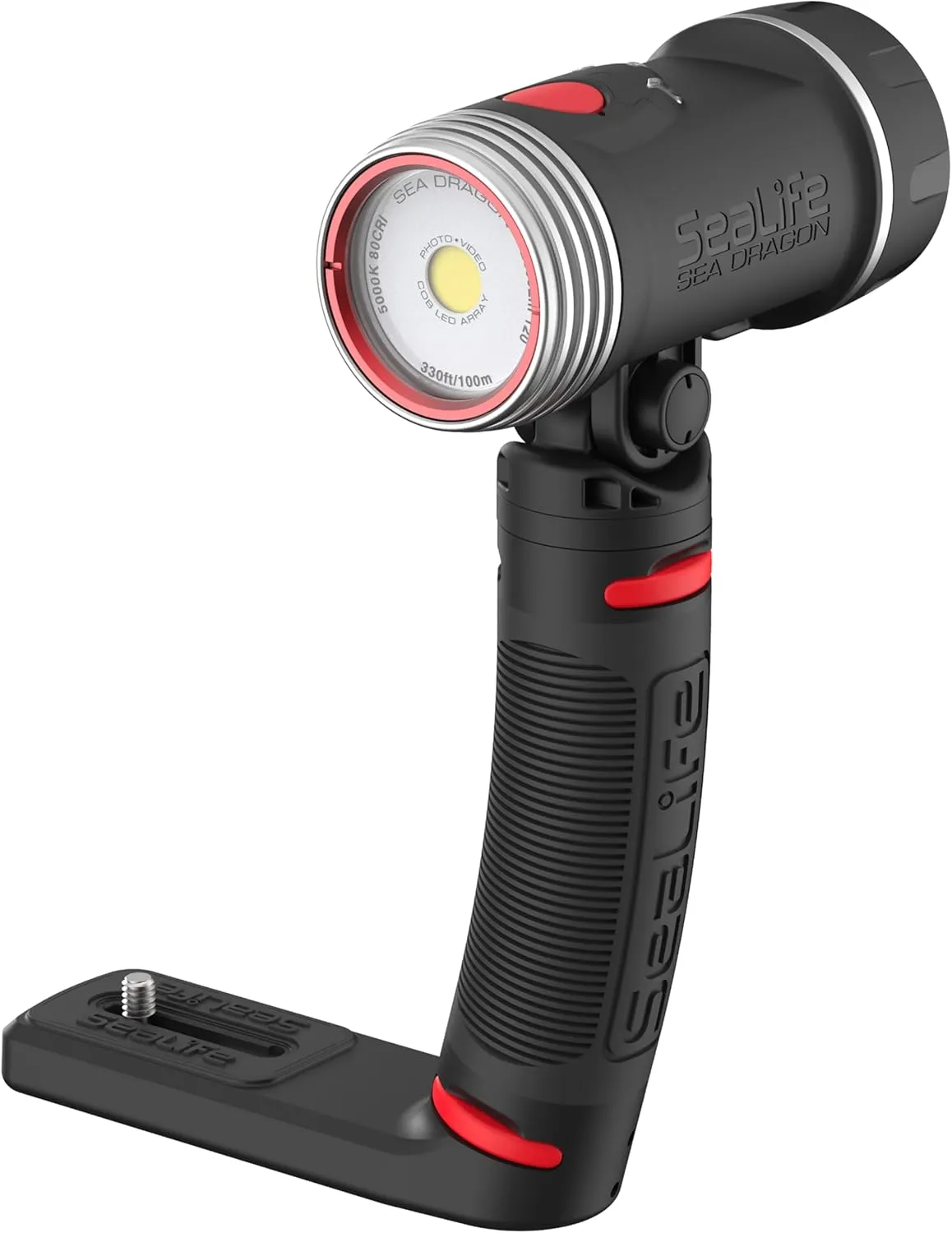 SeaLife Sea Dragon 2300F Underwater Photo-Video Light, Bright and Colorful Video and Photos, for Scuba and Snorkeling with Compact and Action Cameras (with Flex-Connect Grip and Tray)