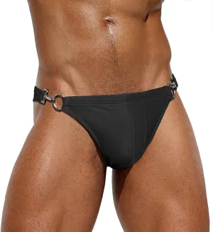 SEAUR Men’s Sexy Bikini Swim Briefs Stretch Low Rise Swimsuit Casual Beach Swimwear Quick Dry Athletic Bathing Suit