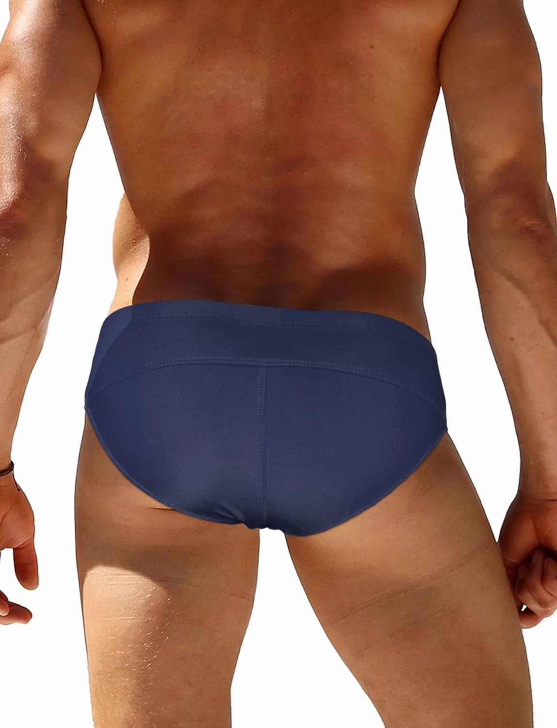 SEAUR Men’s Sexy Bikini Swim Briefs Stretch Low Rise Swimsuit Casual Beach Swimwear Quick Dry Athletic Bathing Suit