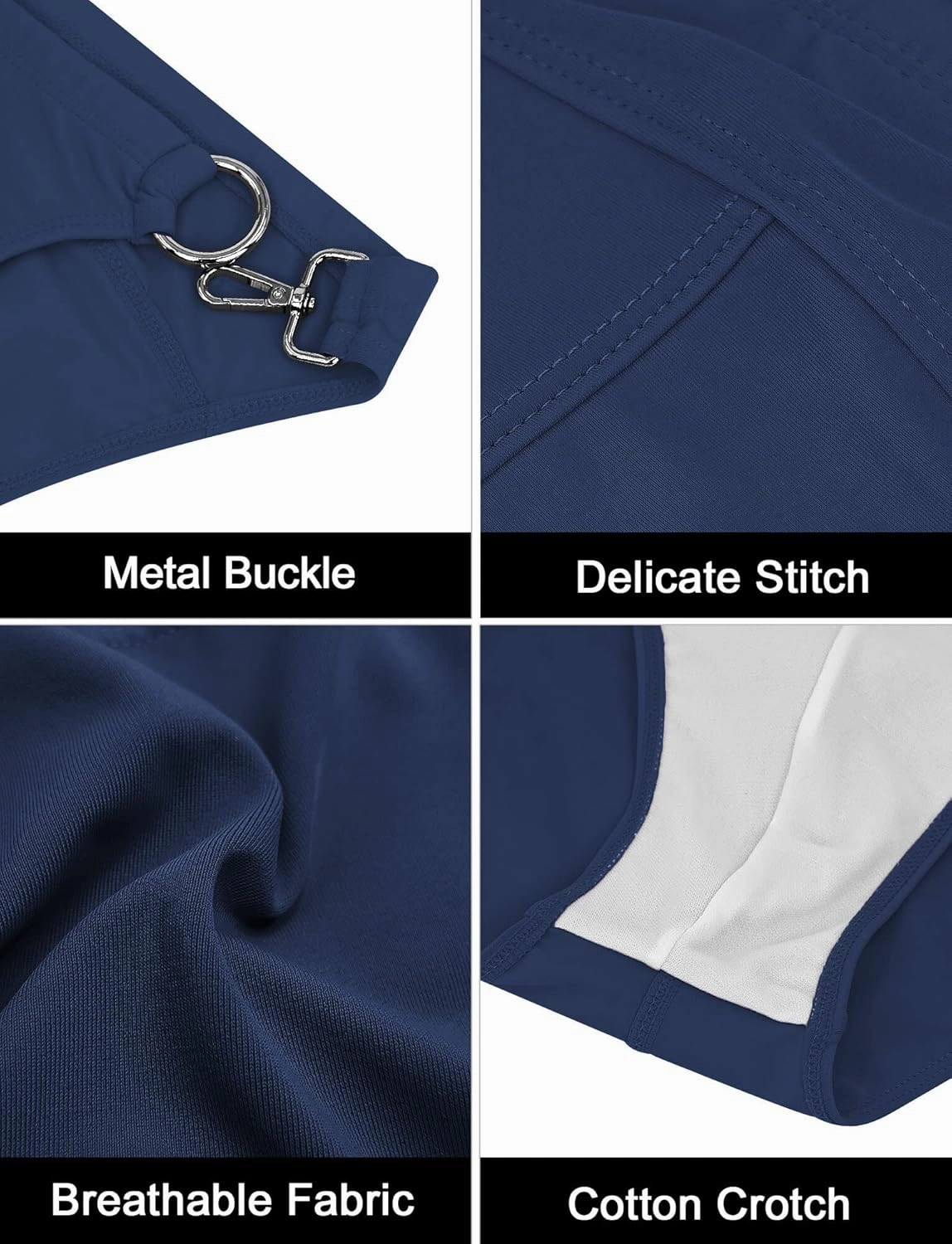 SEAUR Men’s Sexy Bikini Swim Briefs Stretch Low Rise Swimsuit Casual Beach Swimwear Quick Dry Athletic Bathing Suit