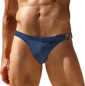 SEAUR Men’s Sexy Bikini Swim Briefs Stretch Low Rise Swimsuit Casual Beach Swimwear Quick Dry Athletic Bathing Suit