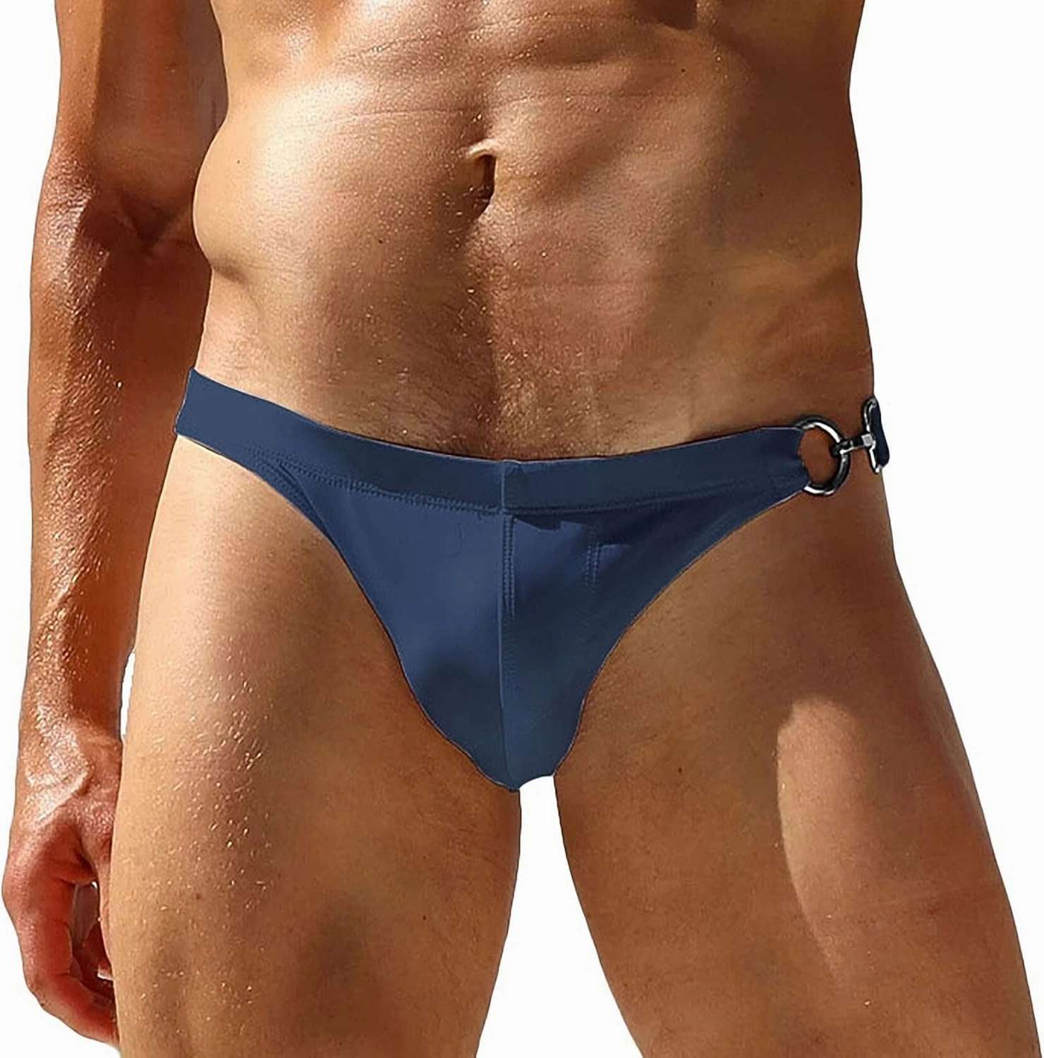 SEAUR Men’s Sexy Bikini Swim Briefs Stretch Low Rise Swimsuit Casual Beach Swimwear Quick Dry Athletic Bathing Suit