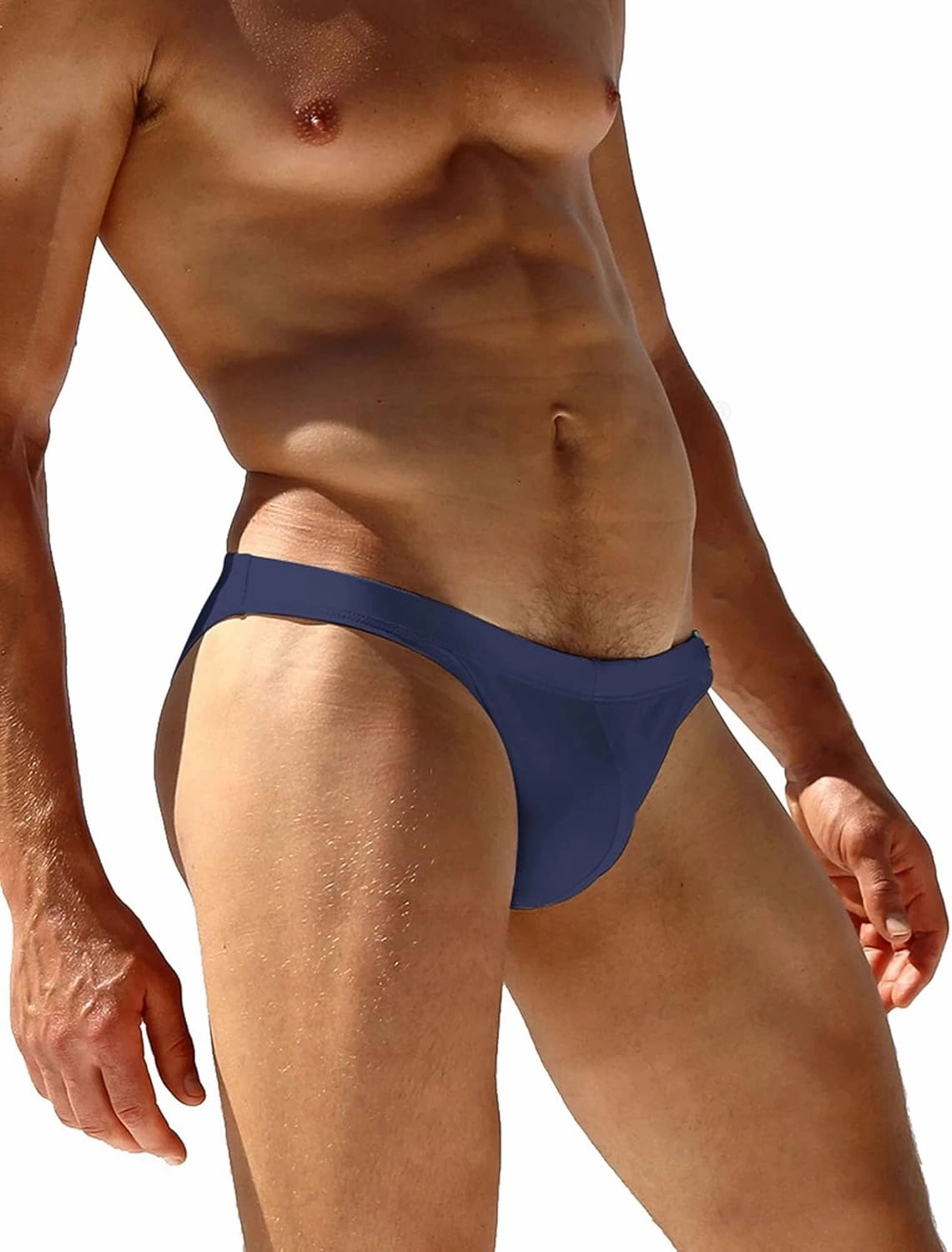 SEAUR Men’s Sexy Bikini Swim Briefs Stretch Low Rise Swimsuit Casual Beach Swimwear Quick Dry Athletic Bathing Suit