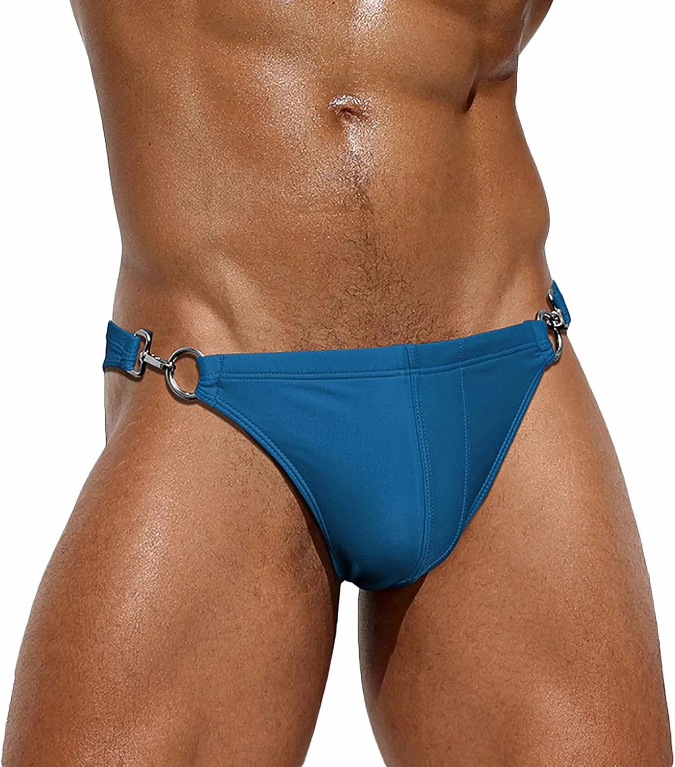 SEAUR Men’s Sexy Bikini Swim Briefs Stretch Low Rise Swimsuit Casual Beach Swimwear Quick Dry Athletic Bathing Suit