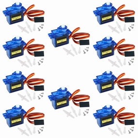 SG90 Servo Motor Micro Servo 9G Servo Motor for RC Robot Arm Helicopter Airplane Remote Control (10pcs)