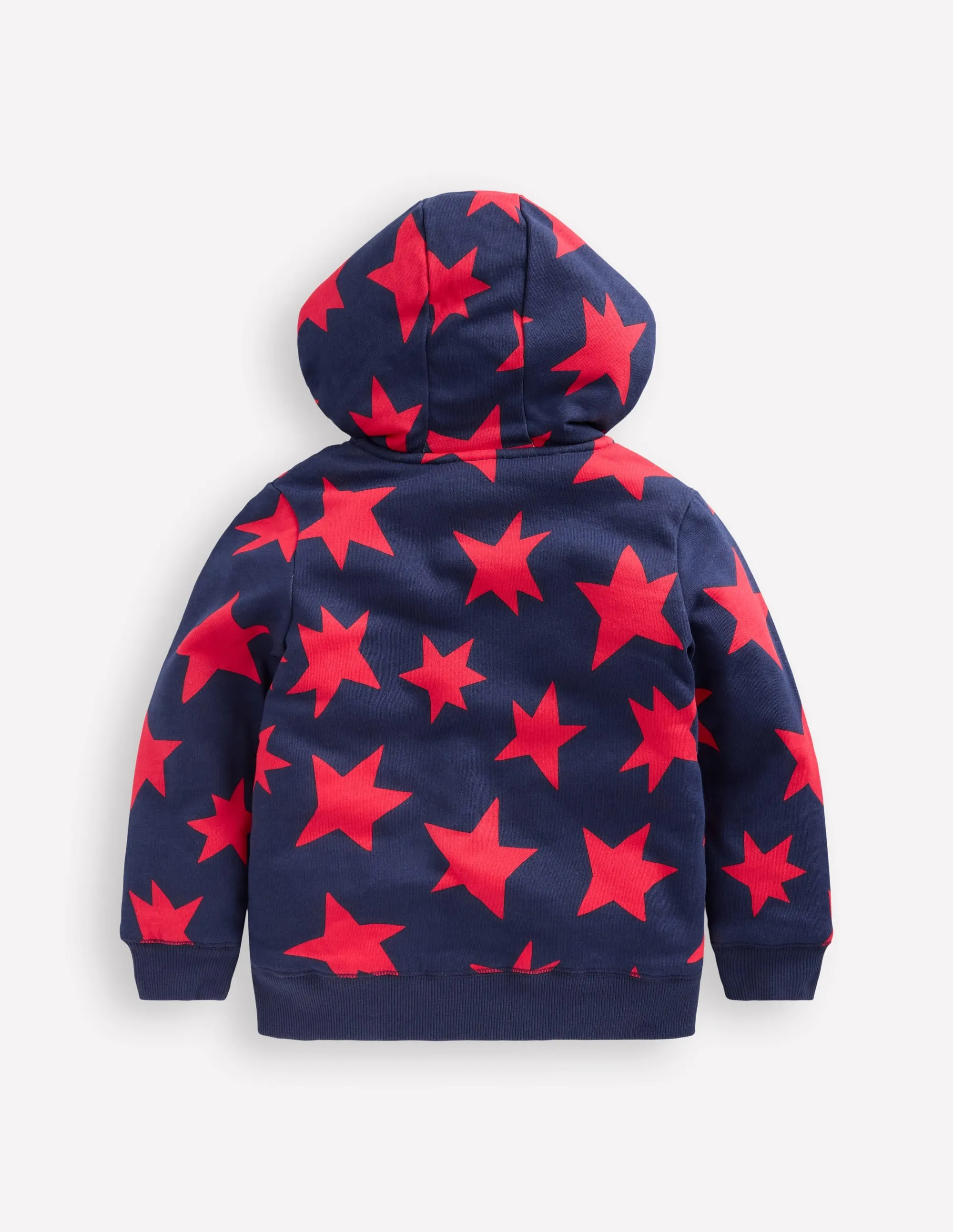 Shaggy-Lined Hoodie-Navy star