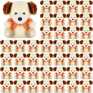 Shappy 50 Pcs Mini Animal Plush Toys Small Stuffed Animals Bulk Cute Tiny Plushies Keychains for Gift Party Carnival Prize(Dog)