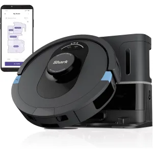 Shark AV2501AE AI Robot Vacuum with XL HEPA Self-Empty Base, Bagless, 60-Day Capacity, LIDAR Navigation, Perfect for Pet Hair, Compatible with Alexa, Wi-Fi Connected, Carpet & Hard Floor, Black