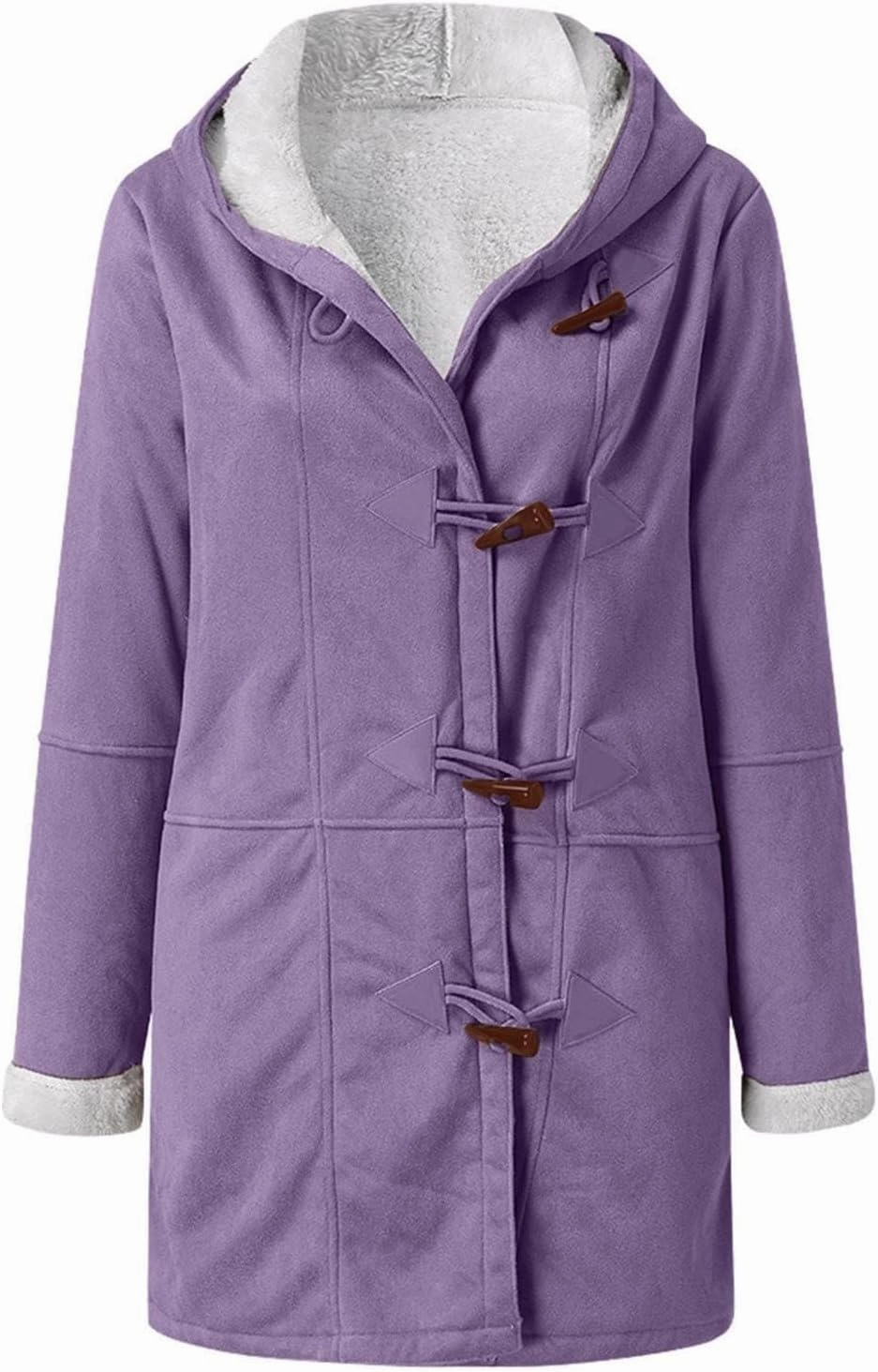 Sherpa Fleece Lined Jacket For Women 2024 Winter Warm Shearling Coat Casual Loose Plus Size Hooded Jackets With Pocket