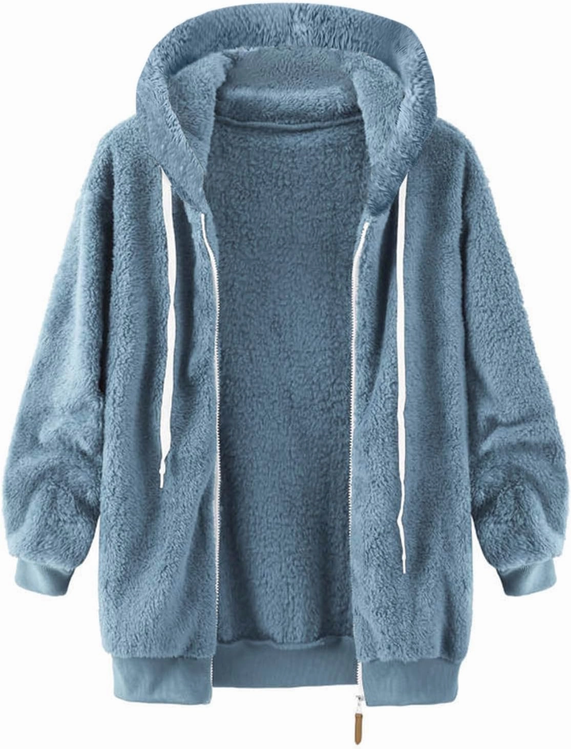 Sherpa Jacket Women 2024 Plus Size Zip Up Hooded Fuzzy Fleece Fluffy Coat Cozy Warm Winter Casual Shearling Coats