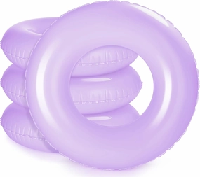 ShinyRelief 4 Pcs Inflatable Pool Floats 33 Inch Swim Rings for Adults Colorful Swim Inner Tube Swimming Ring Raft Float Toys for Beach Swimming Pool Party Supplies(Dark Purple)