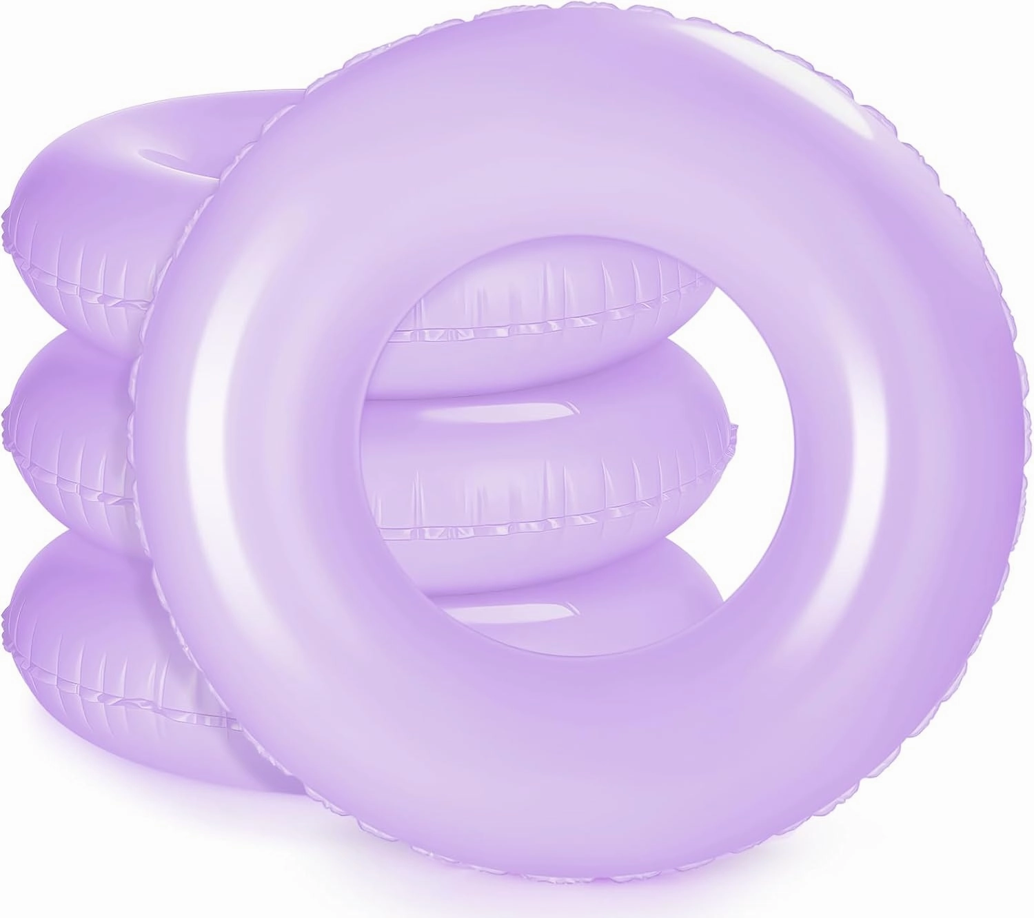 ShinyRelief 4 Pcs Inflatable Pool Floats 33 Inch Swim Rings for Adults Colorful Swim Inner Tube Swimming Ring Raft Float Toys for Beach Swimming Pool Party Supplies(Dark Purple)