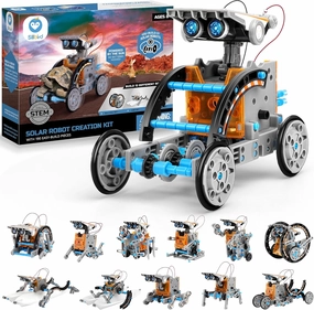 Sillbird STEM 12-in-1 Education Solar Robot Toys for Boys Ages 8-13, DIY Building Science Experiment Kit Birthday Gifts for Kids 8 9 10 11 12 13 Years Old, Solar Powered by The Sun