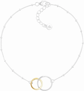 Silpada 'Pagosa' Sterling Silver with 14K Yellow Gold Plating Anklet, 9"   1"