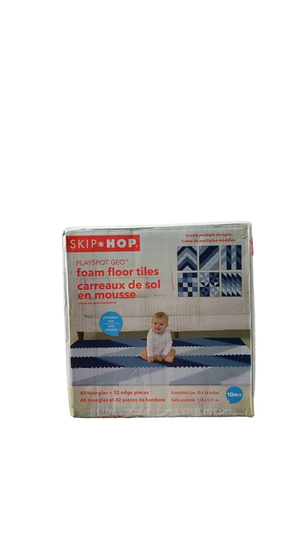Skip Hop Interlocking Foam Floor Tiles Playspot, Blue Ombre