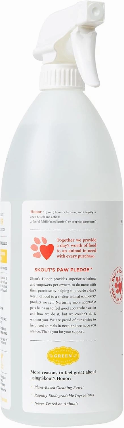 Skout's Honor Dog Urine Destroyer, Professional Strength, Plant-Powered, Cruelty-Free Urine Eliminator for Carpets and Indoor Living Spaces, 35 oz