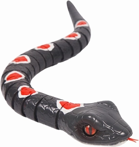 Sliding Snake Simulation Plastic Toy Battery Powered Robot Reptile Prank Toy (Gray)