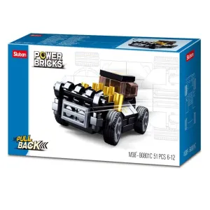 Sluban M38-B0801C Power-bricks Theme Pull Back Car - 51 Piece