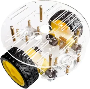 Smart Car Kit Double Layer Chassis for DIY Rc Car Projects Compatible with Easy to Assemble Learning Kit for Beginners and Enthusiasts Supports Distance and Speed
