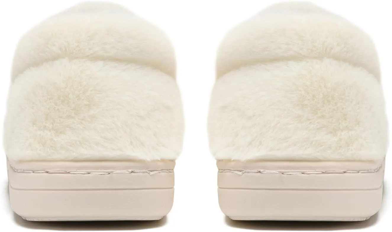 Smile Face Slippers,Retro Soft Plush Smile Fleece Lined House Shoes for Women Fuzzy Memory Foam Closed Back Slippers Anti Skid TPR Soft Sole