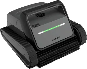 SMOROBOT Cordless Pool Cleaning Robot for Inground Pools up to 2500 Sq.ft – Dual Filtration, Weekly Timer, Ultra-Powerful Suction, Enhanced Wall-Climbing Brush & Smart Navigation for Deep Cleaning
