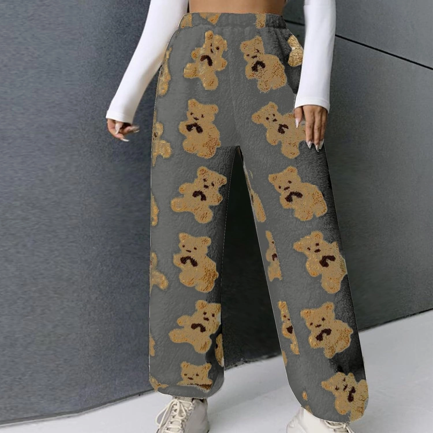 Soft Fleece Pajama Pants Women Winter Warm Fuzzy Pjs Bottoms Pants Womens Cozy Plush Fluffy Pajamas Pants