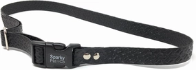 Sparky PetCo Compatible 1" Solid Bone Embossed Dog Straps YardMax System (Black)