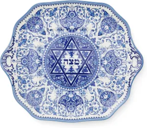 Spode Judaica Matzoh Plate | 11.5 inch Platter for Matza | Made of Fine Porcelain | Dishwasher Safe