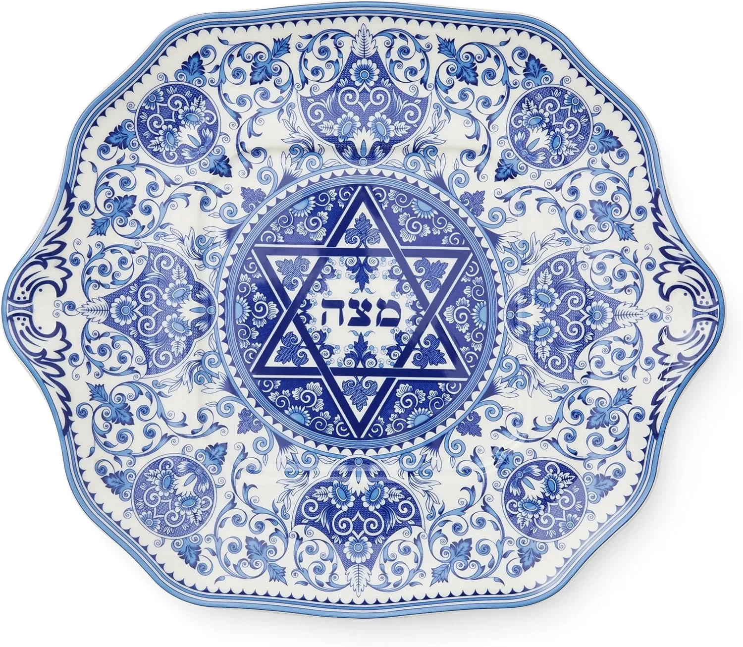 Spode Judaica Matzoh Plate | 11.5 inch Platter for Matza | Made of Fine Porcelain | Dishwasher Safe