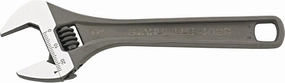 Stahlwille 40260106 4026 Adjustable Single-End Wrench, Size 6 (Max. 24mm), 161mm Length, 22.5° Jaw Offset, Left-Handed, Chrome Vanadium, Gunmetal Finish, Made in Germany
