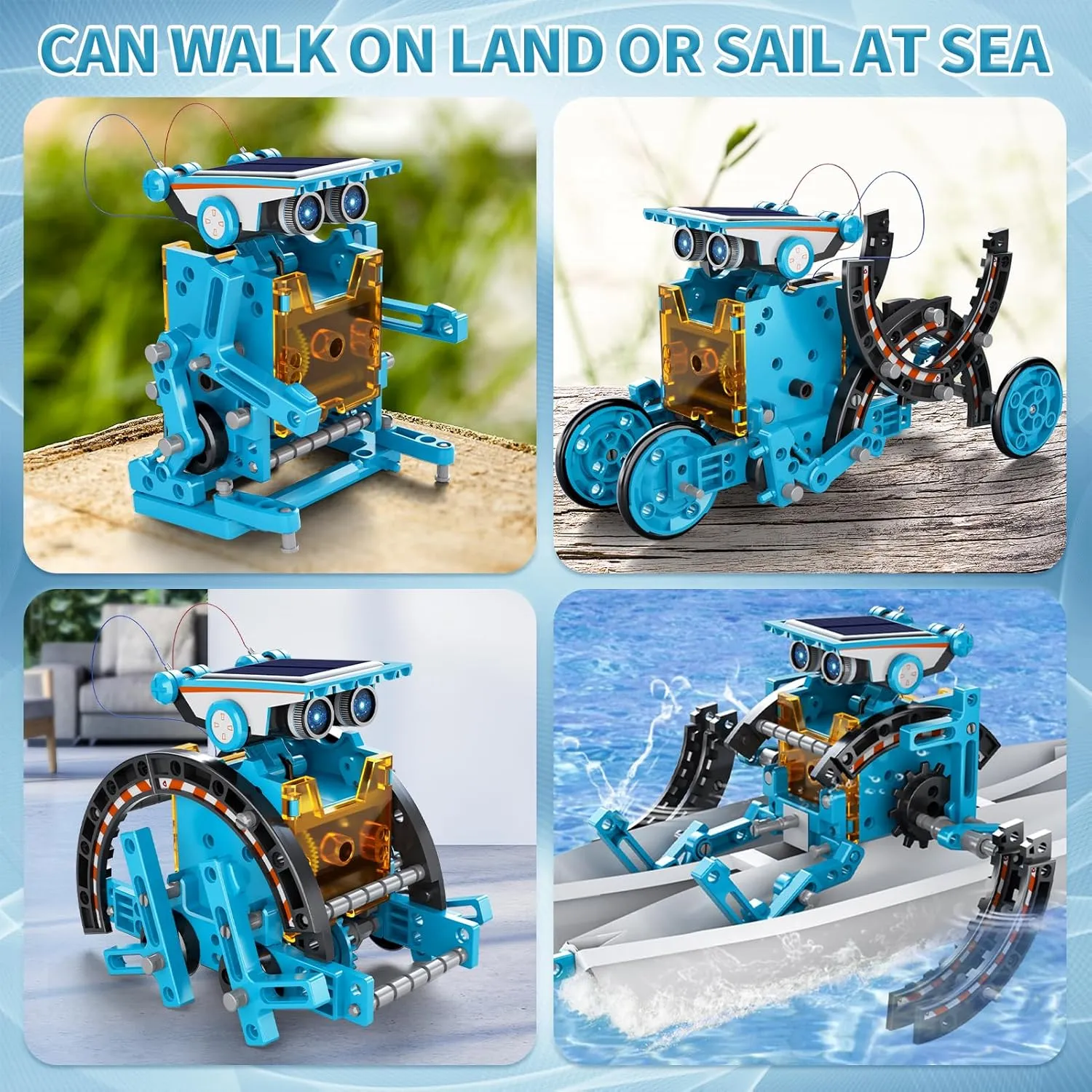 STEM 12-in-1 Education Solar Robot Toys for Boys Ages 8-13, DIY STEM Building Science Kit Birthday Gifts for Kids 8 9 10 11 12 13 14 Years Old, Solar Powered by The Sun