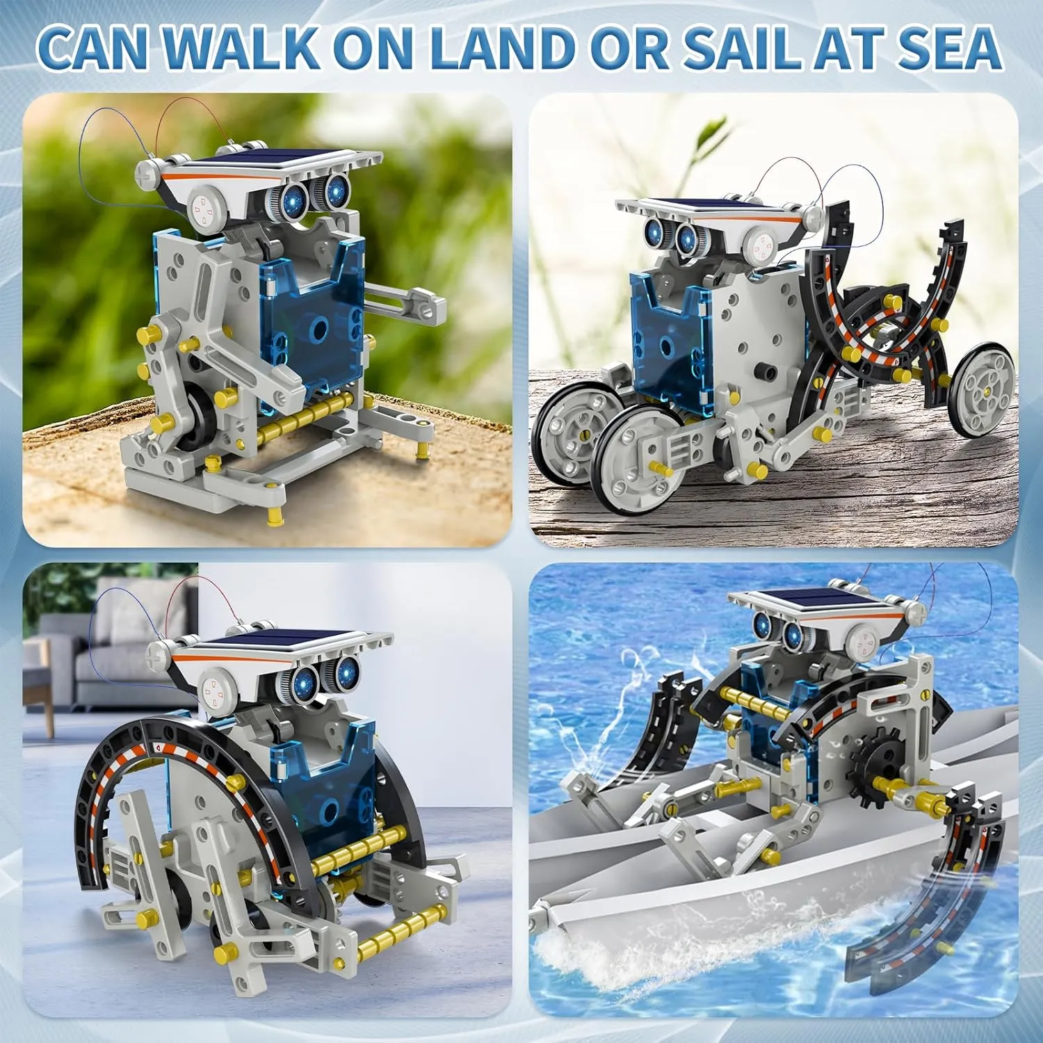 STEM 12-in-1 Education Solar Robot Toys for Boys Ages 8-13, DIY STEM Building Science Kit Birthday Gifts for Kids 8 9 10 11 12 13 14 Years Old, Solar Powered by The Sun