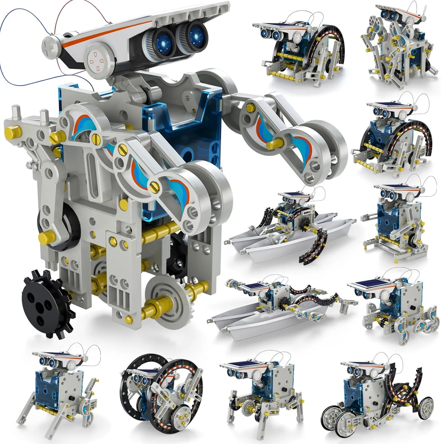 STEM 12-in-1 Education Solar Robot Toys for Boys Ages 8-13, DIY STEM Building Science Kit Birthday Gifts for Kids 8 9 10 11 12 13 14 Years Old, Solar Powered by The Sun