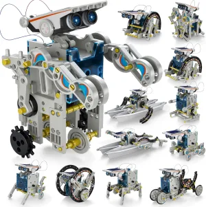 STEM 12-in-1 Education Solar Robot Toys for Boys Ages 8-13, DIY STEM Building Science Kit Birthday Gifts for Kids 8 9 10 11 12 13 14 Years Old, Solar Powered by The Sun