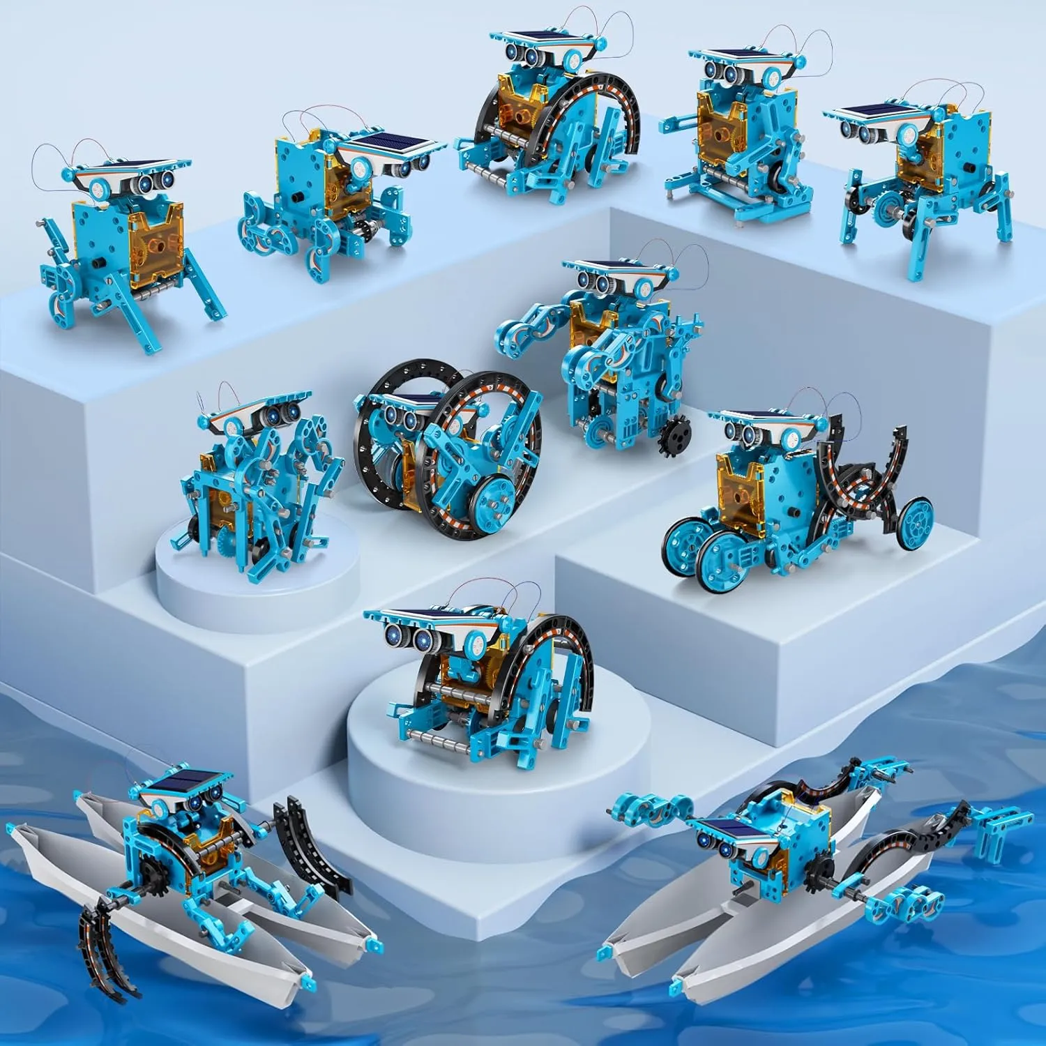 STEM 12-in-1 Education Solar Robot Toys for Boys Ages 8-13, DIY STEM Building Science Kit Birthday Gifts for Kids 8 9 10 11 12 13 14 Years Old, Solar Powered by The Sun