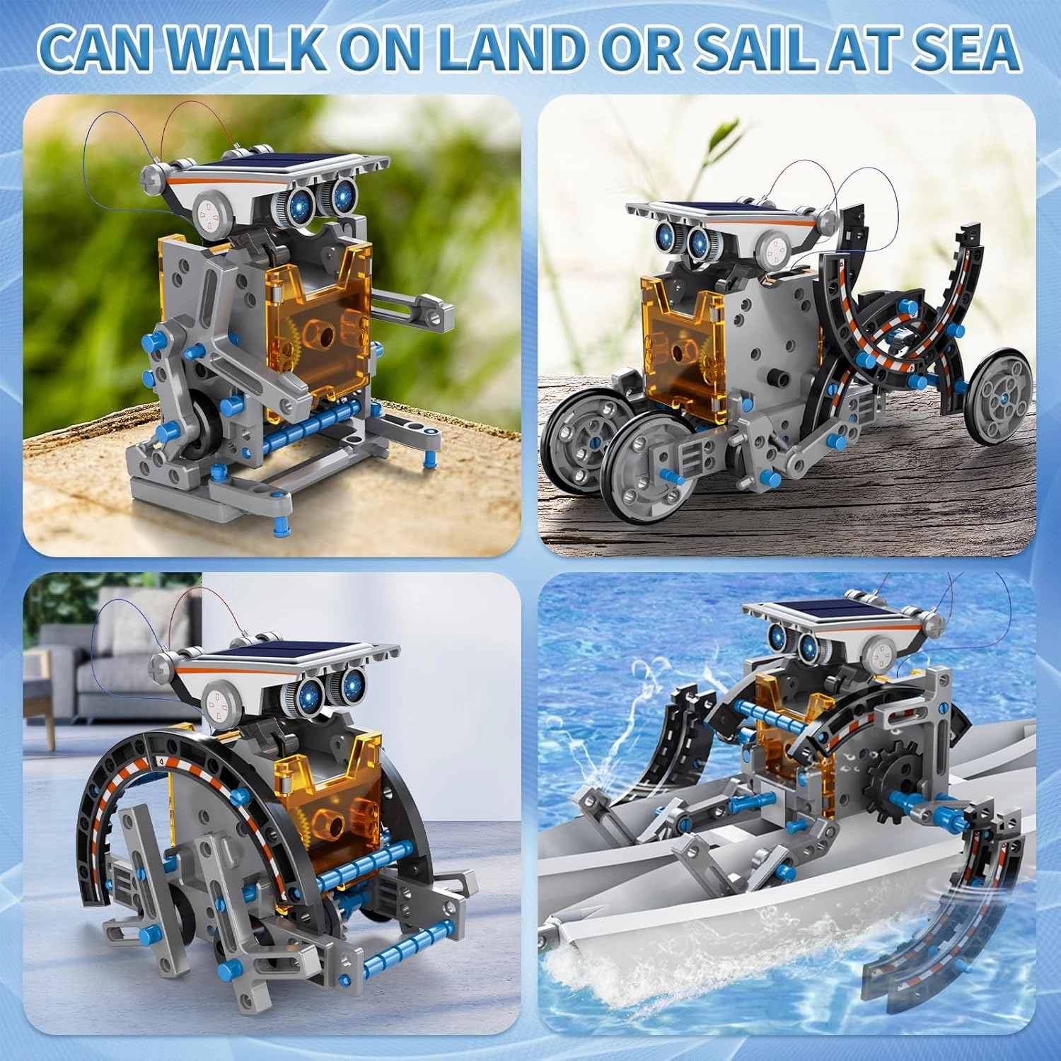 STEM 12-in-1 Education Solar Robot Toys for Boys Ages 8-13, DIY STEM Building Science Kit Birthday Gifts for Kids 8 9 10 11 12 13 14 Years Old, Solar Powered by The Sun