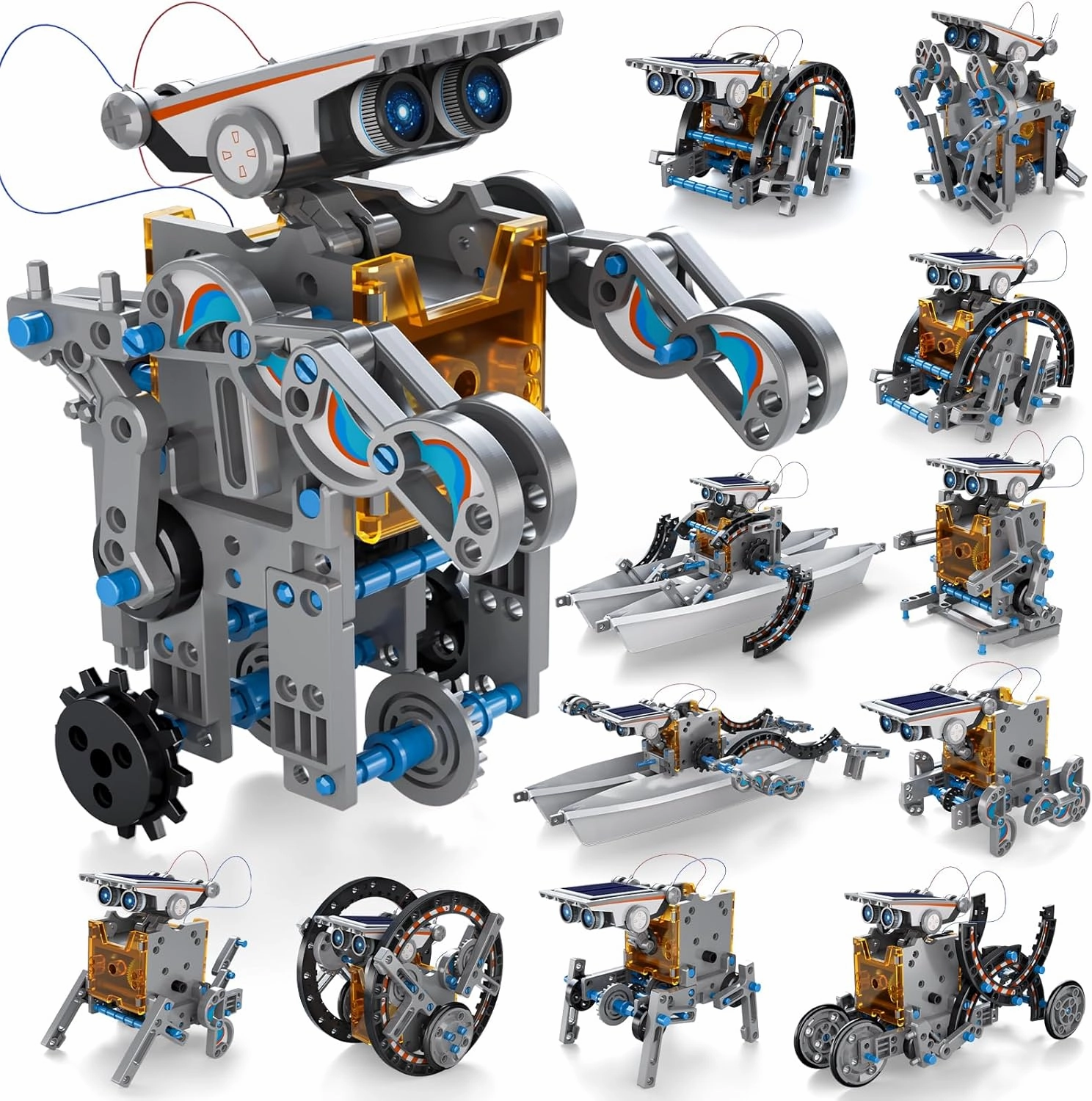 STEM 12-in-1 Education Solar Robot Toys for Boys Ages 8-13, DIY STEM Building Science Kit Birthday Gifts for Kids 8 9 10 11 12 13 14 Years Old, Solar Powered by The Sun