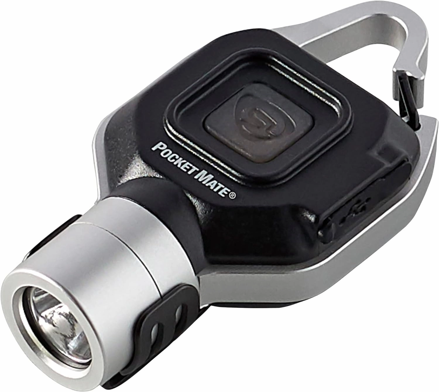 Streamlight 73300 Pocket Mate 325-Lumen Keychain/Clip-on USB Rechargeable Flashlight, Silver