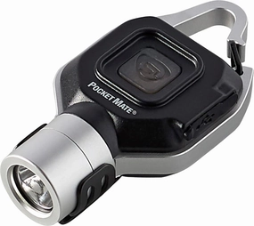 Streamlight 73300 Pocket Mate 325-Lumen Keychain/Clip-on USB Rechargeable Flashlight, Silver