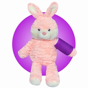 Stuffed Animal With Cast on Arm or Leg - Get Well Gifts for Broken Bone - Choice of Bear, Cow, Unicorn, Lamb, Puppy - Cast Location and Color Choice - Broken Leg Gifts for Kids - Broken Bone Gifts by Kikilishop (Fluffy Pink Bunny)