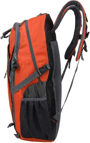 SUNGOOYUE 40L Nylon Backpack for Climbing Camping Hiking Traveling (Orange, Opening Size: 7-15cm / 2.8-5.9in)